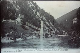 La chute du nouveau pont de la rasse sur le Doubs
