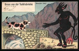 Schöllenen, Teufel und Hund auf derTeuf