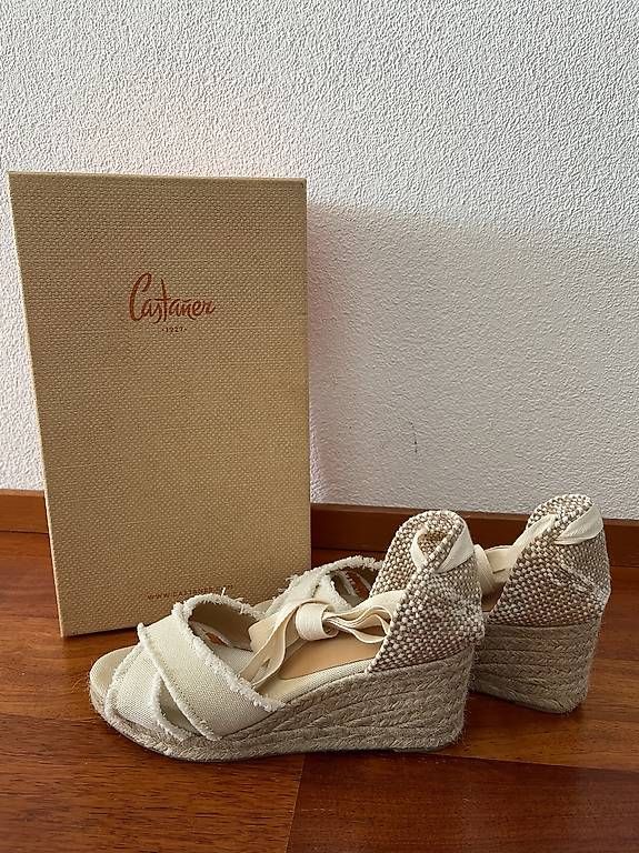 Scarpe da donna: Espadrilles Gr.37 Ivory, zum Binden  – Usato da Buchs ZH venduto da wunderwelt74 2