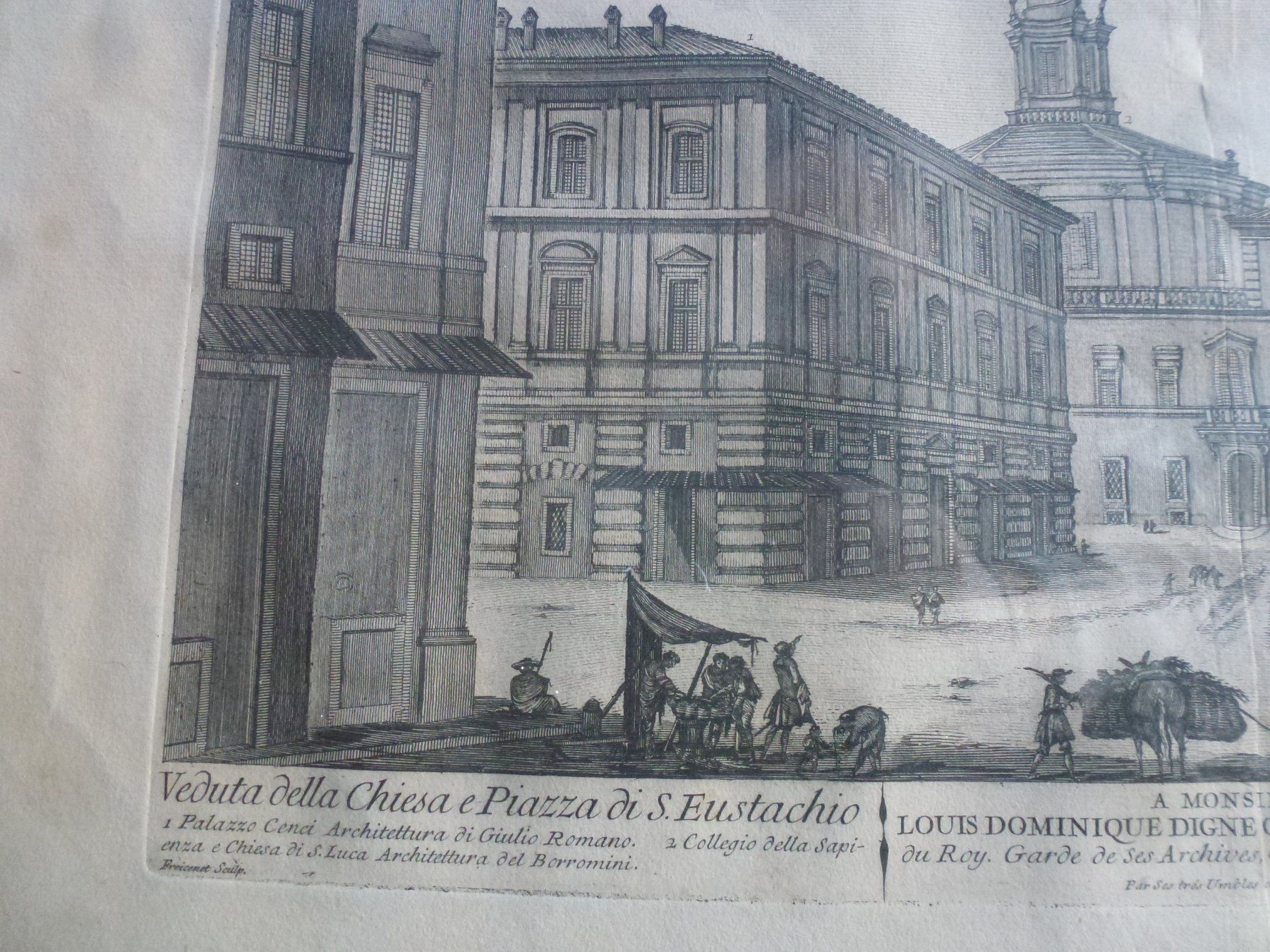 Cartes postales: Bild ++ Veduta della Chiesa e Piazza di S. Eustachio a Roma, – D'occasion à Walkringen par Casablanca777 1