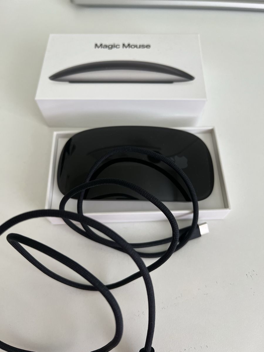 Apple Mouse: Apple Magic Mouse schwarz mit Kabel in Originalverpackung – Nuovo (secondo la descrizione) da Glis venduto da eve_lts7