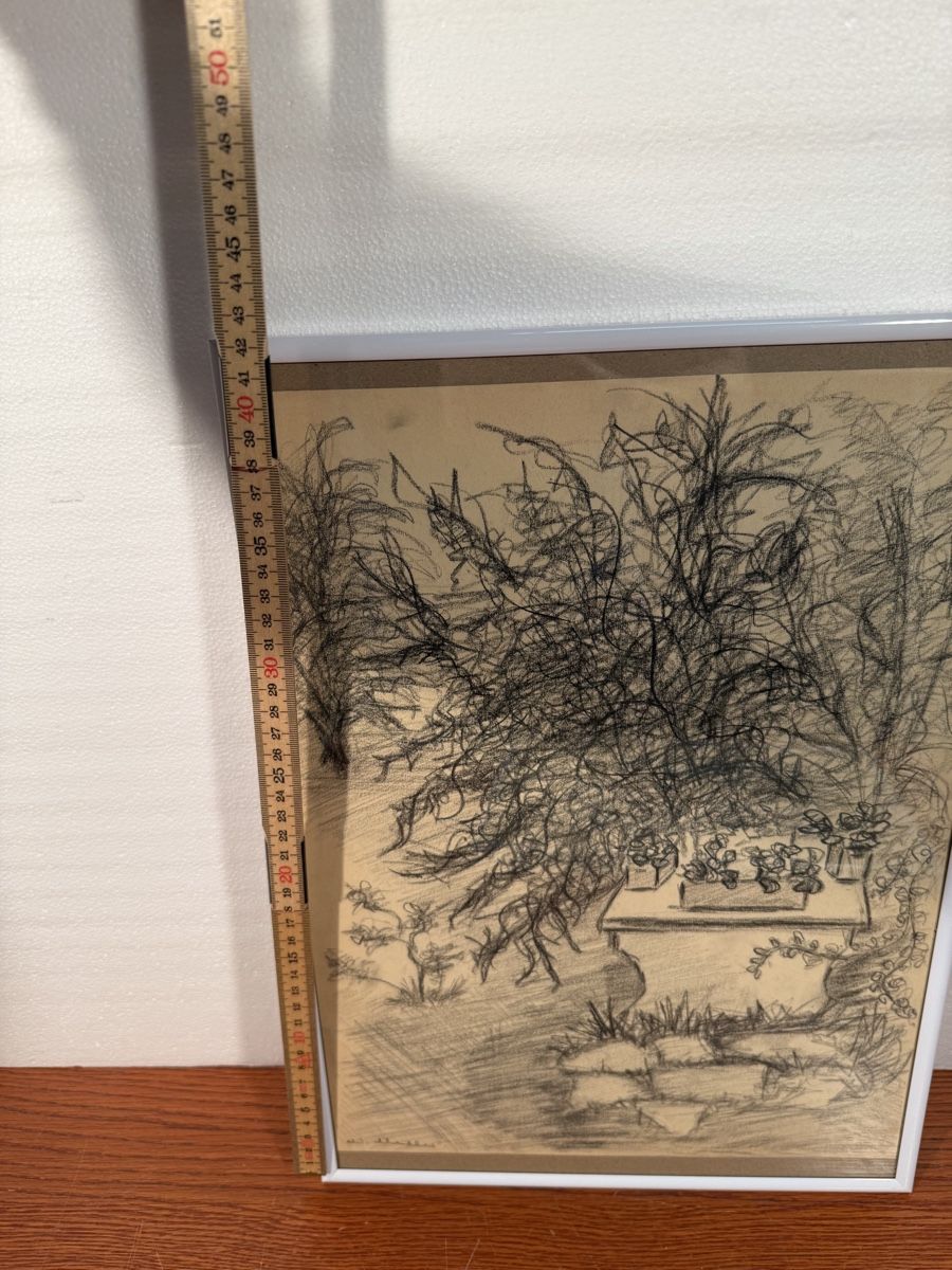 Dipinti: Original Charcoal Drawing, signed - Nature Scene Artwork – Usato da Lausanne venduto da artnouveau05 4