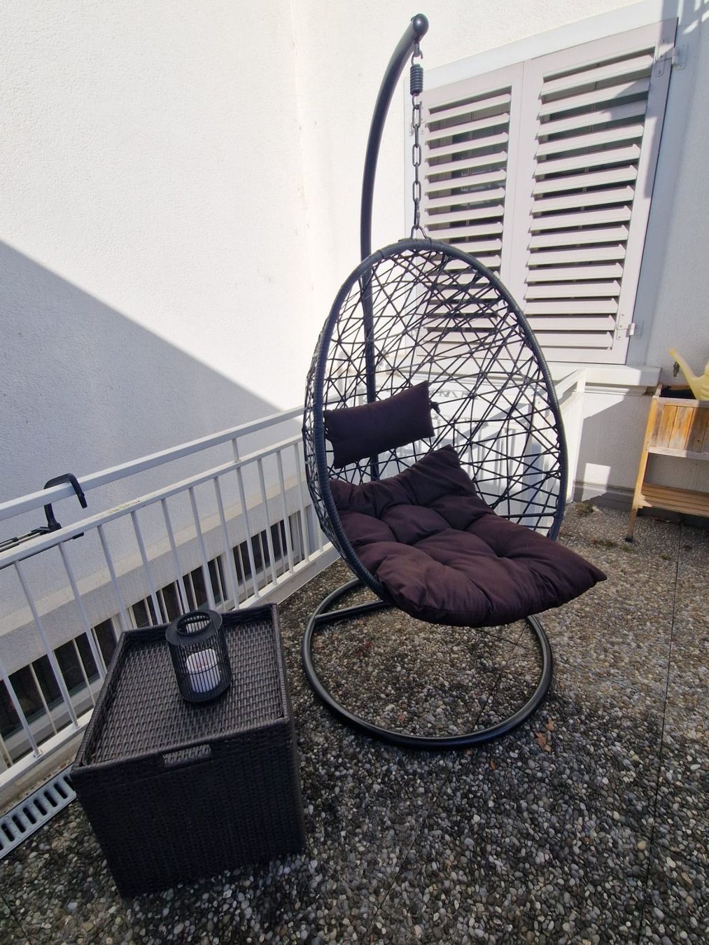 Gartenhängesitze: Polyrattan Hängesessel schwarz – Gebraucht aus Luterbach von PANIMA1 2