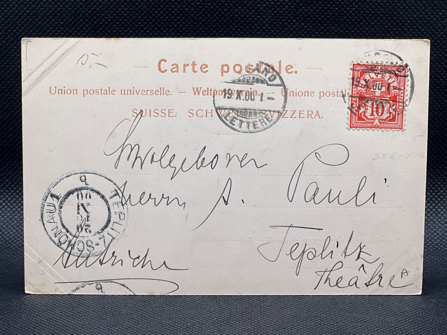Cartoline postali: Vue Generale de Lugano et du Mte. Brè – Usato da Widnau venduto da Brusi9 2