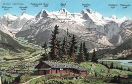 Berner Oberland (BE) Illustrierte Panoramakarte