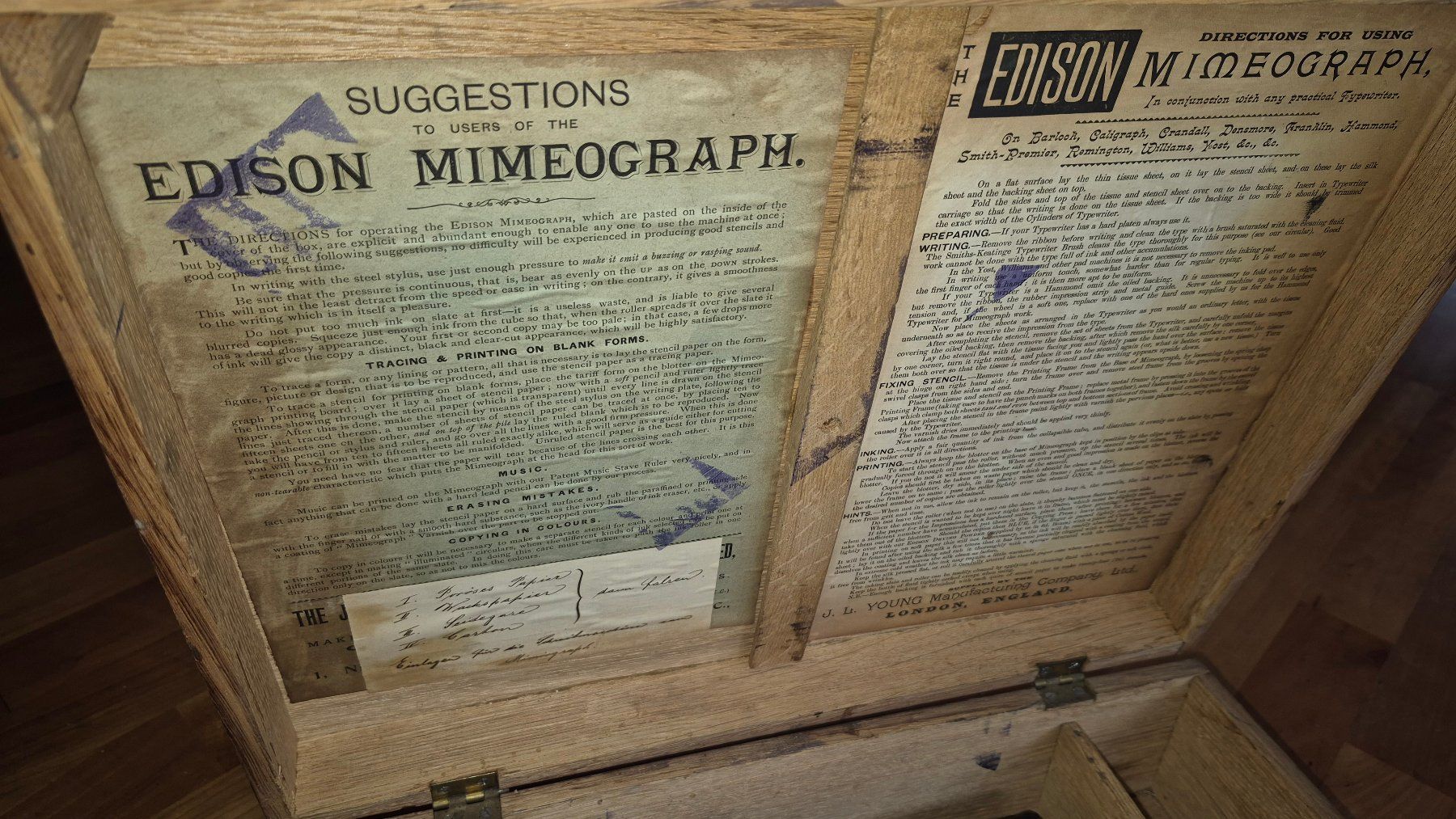 Stampanti: Altes Druckgerät EDISON Mimeograph – Usato da Trimmis venduto da Florianschlumpf 9