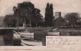 Alte Ansichtskarte Vevey La Tour, gelaufen, 1904!