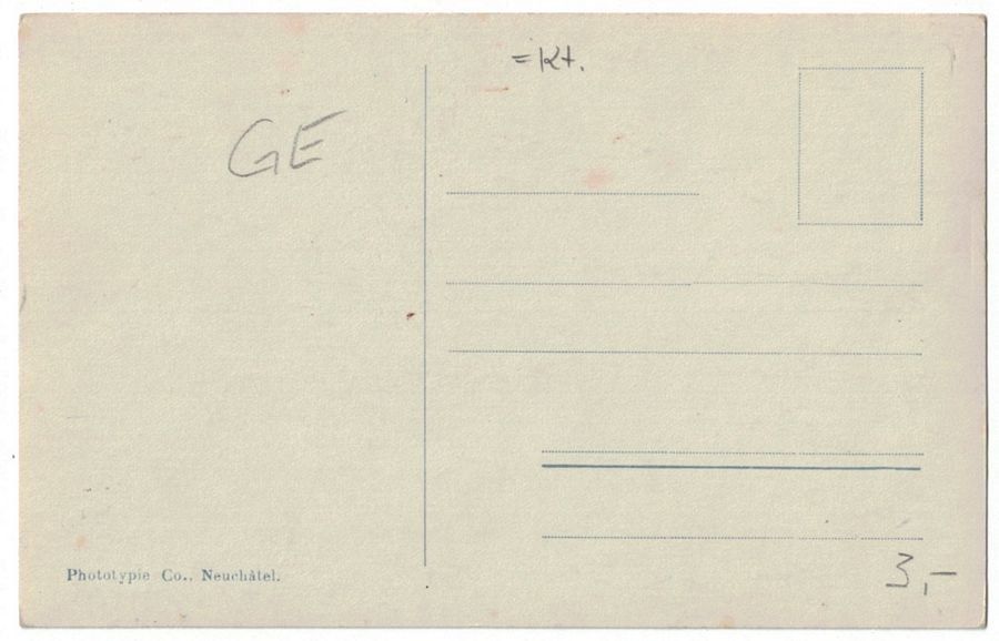 Cartoline postali: Genève, Tour du Molard, animée, vers 1920 – Usato da Frauenfeld venduto da POML 1