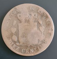 10 Centimos 1879 Spanien Spain Münze Acunar Coin Coniare