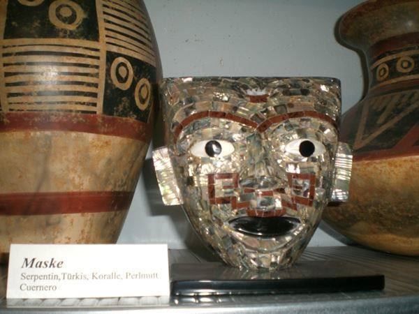 Mexikanische Mosaik Maske Obsidian Stone Mexico Dekoration 2