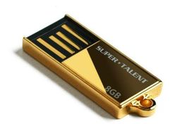USB FlashDrive 8GB Super-Talent Pico-C *24K GOLD*