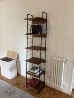 Grande étagère métal noir + bois 