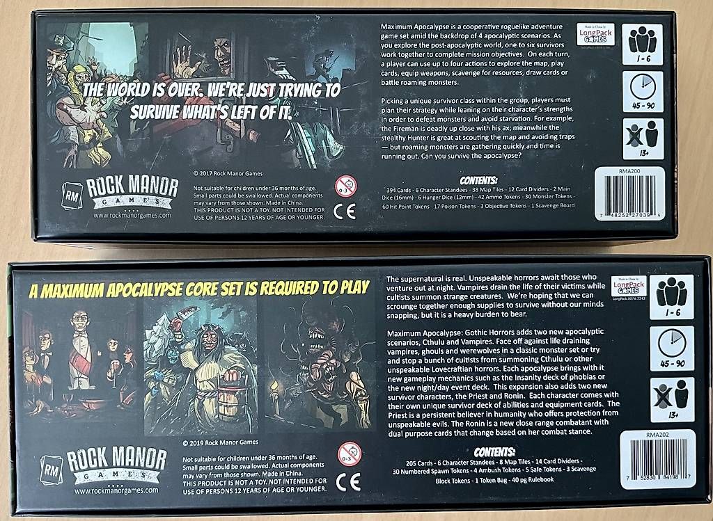 Giochi: Maximum Apocalypse + Gothic Horrors Erweiterung – Usato da Zürich venduto da Goodsound 1