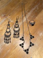 Schönes Schmuckset schwarz / silber