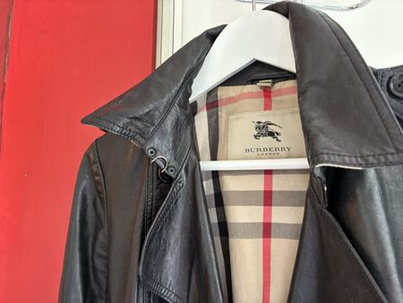 Burberry Lederjacke schwarz Grösse S Zustand gut