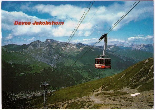 Cartoline postali: Davos - Luftseilbahn Brämabüel-Ischalp – Usato da Binningen venduto da Mountainrider