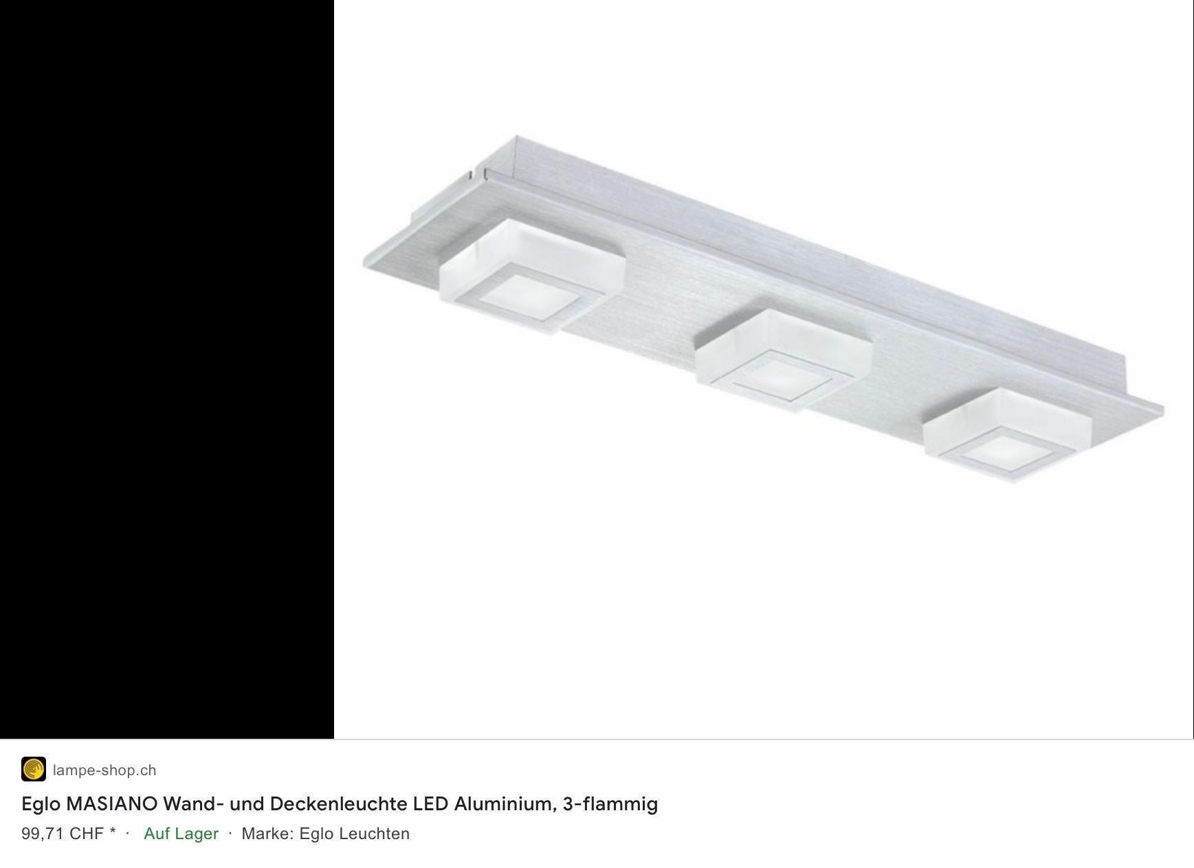 Eglo Lampadari & plafoniere: Deckenlampe MASIANO – Nuovo e nell'imballaggio originale da Müllheim Dorf venduto da Midata 2
