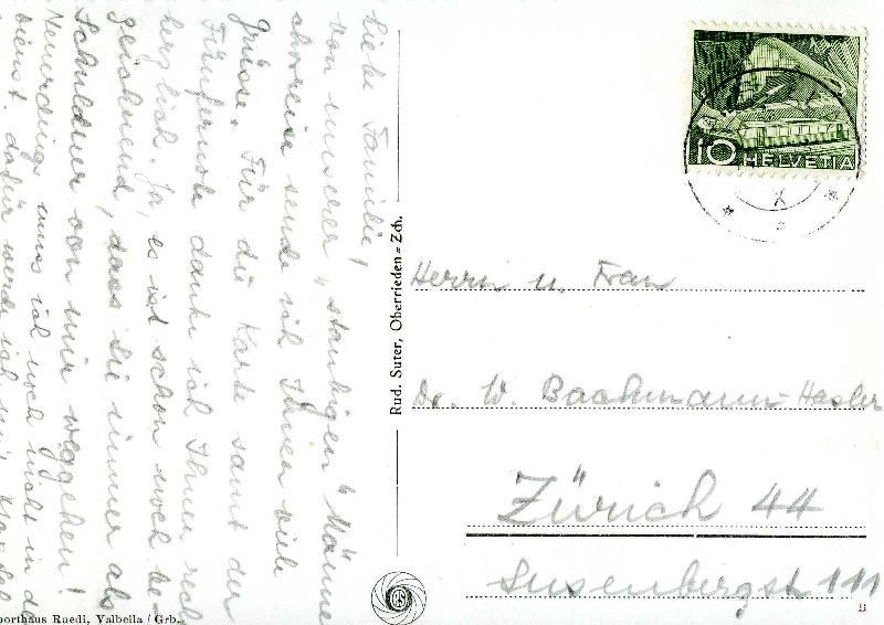 Cartoline postali: Lenzerheidsee + 1953 – Usato da Emmenbrücke venduto da teestube 1