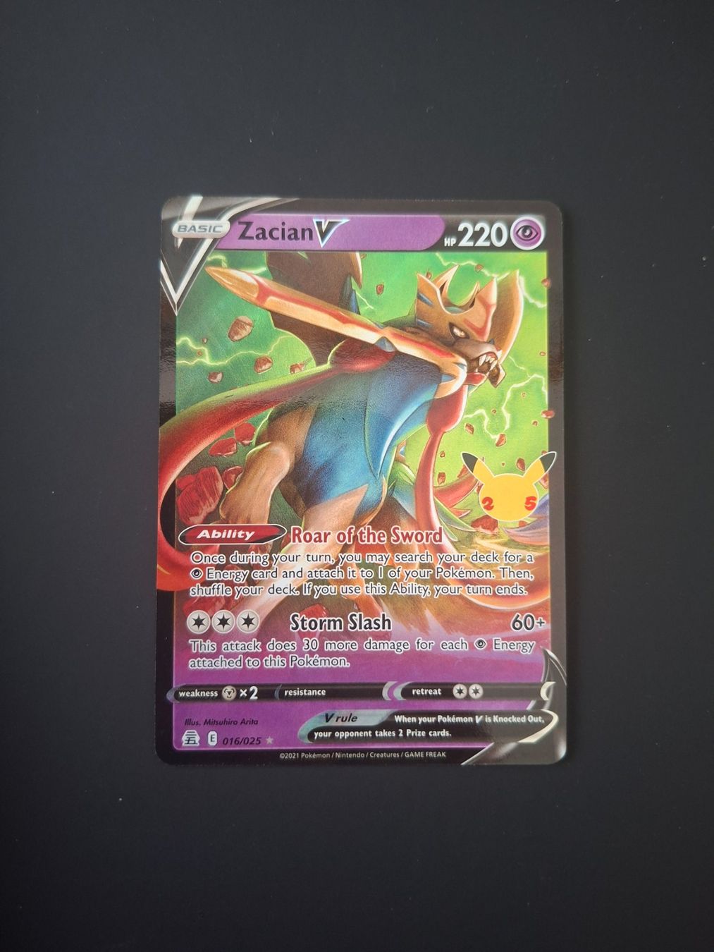 Pokémon Sammelbilder & Trading cards: Zacian V Celebration EN – Gebraucht aus Biasca von Sara_Poke123