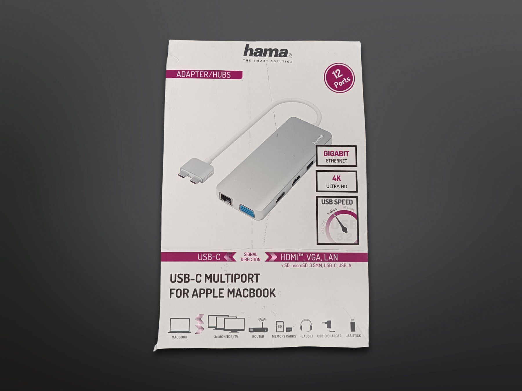 Hama Hub & Switch: HAMA USB-C Hub für Apple/Macbook – Nuovo (secondo la descrizione) da Suhr venduto da Restwert_Suhr 7