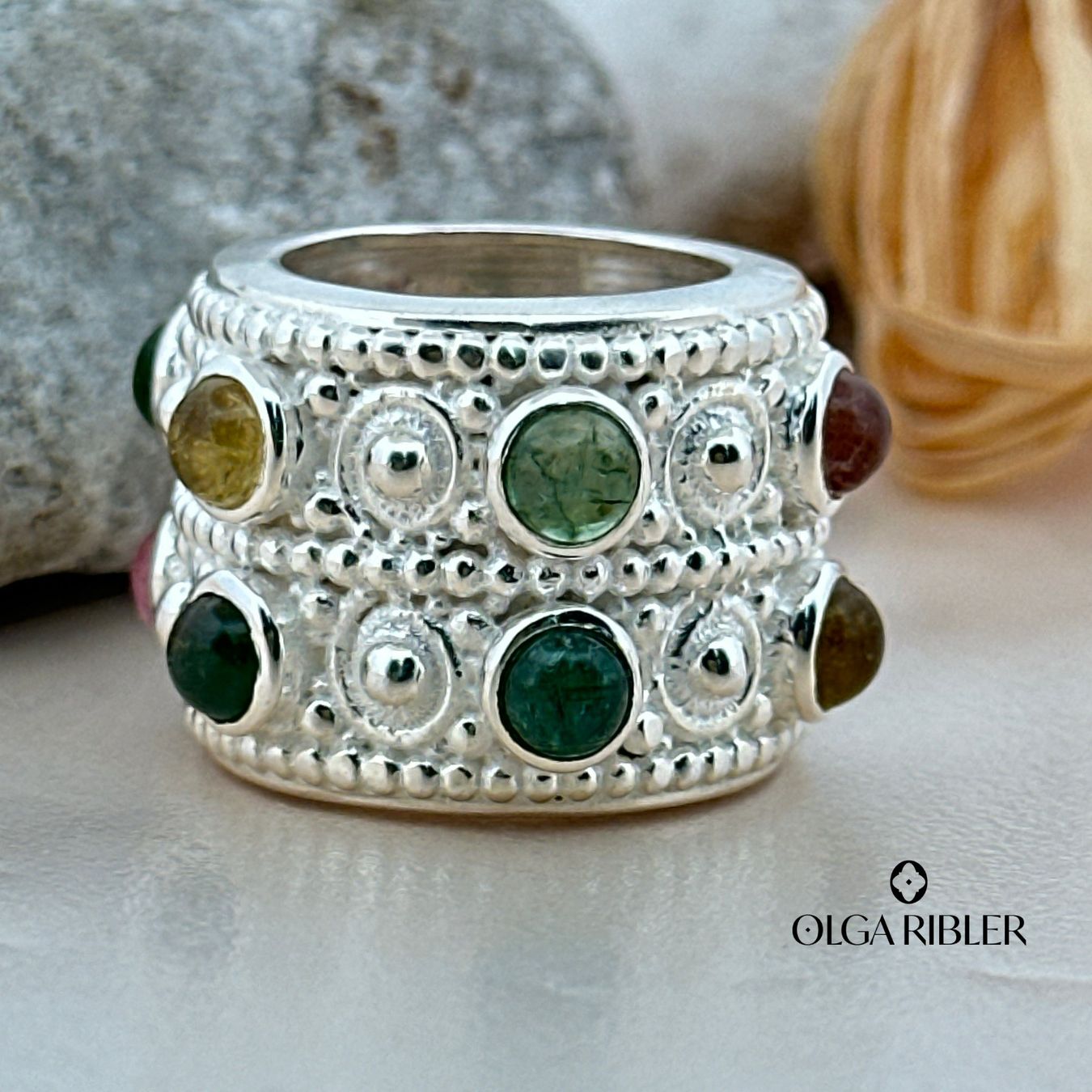Olga Ribler Anelli: Statement Ring Multi Turmalin Ringgrösse 54 – Nuovo (secondo la descrizione) da Luzern venduto da Schmuckoutlet 2