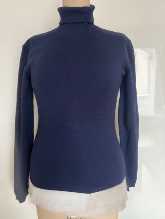 Dunkelblauer Rollkragenpullover, Stefanel