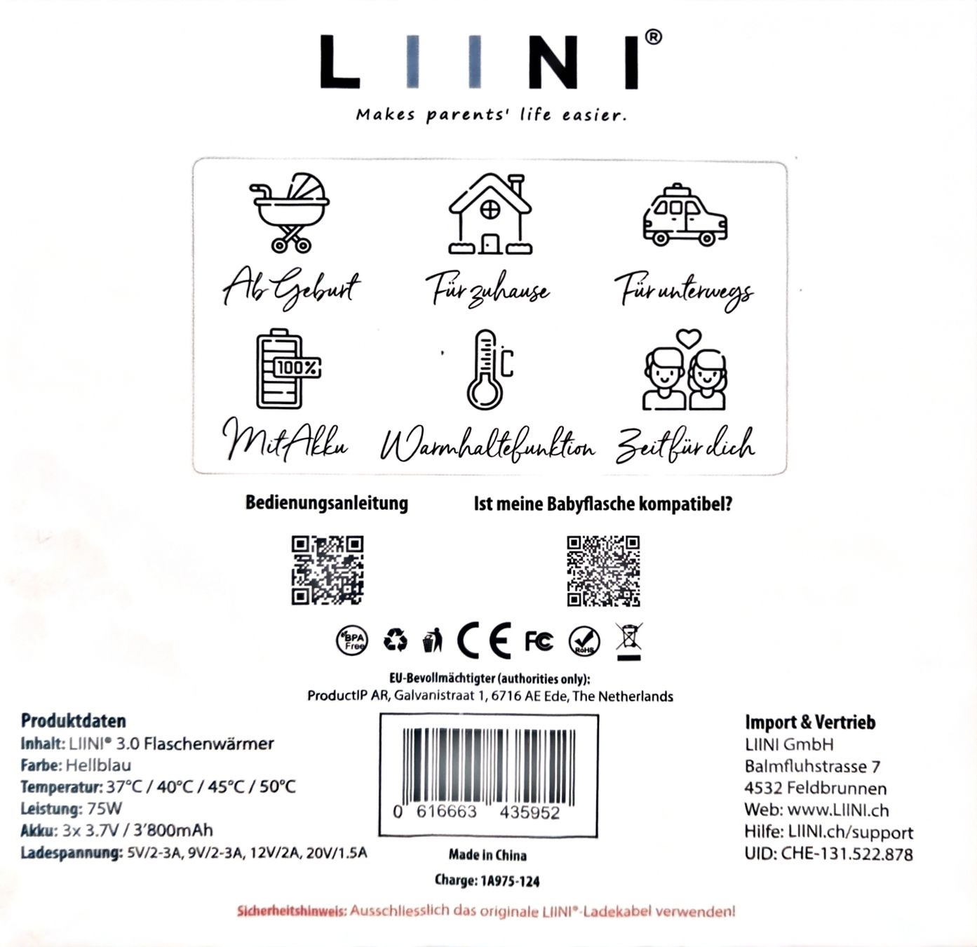 Liini Baby-Mahlzeiten: LIINI 3.0 Flaschenwärmer – Gebraucht aus Rüegsauschachen von Guguswli 2
