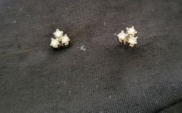 Goldohrringe mit Diamanten