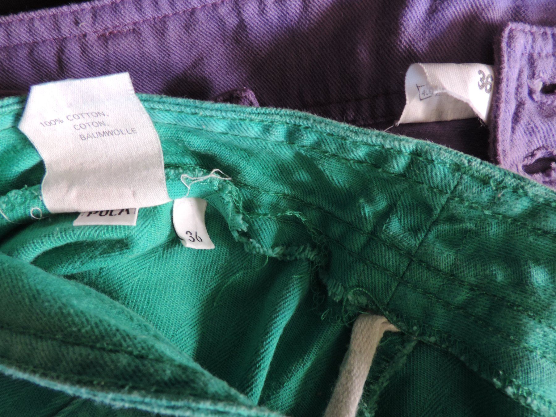 Lotti di vestiti: pantalons violet et vert – Usato da Genève venduto da Axelle333 9