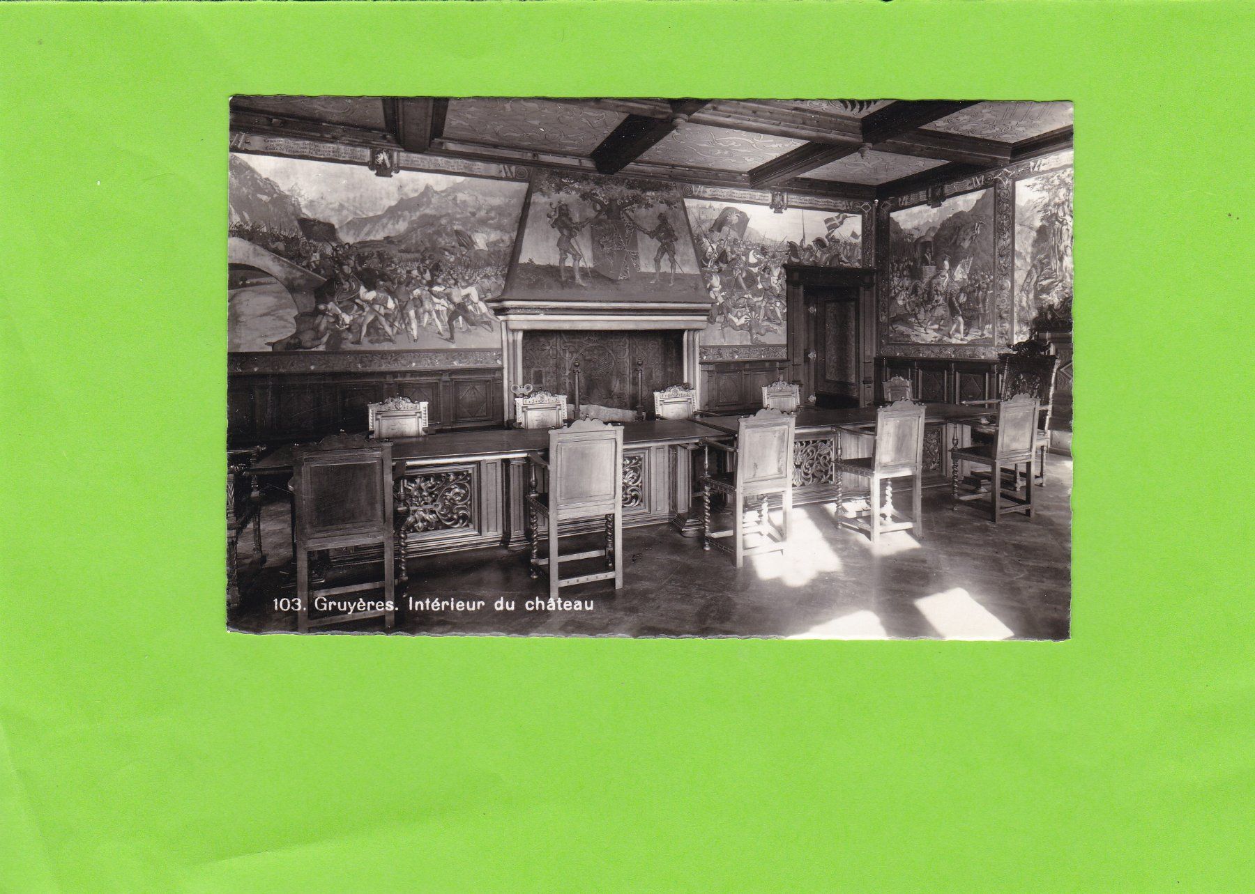 Ansichtskarten: Gruyères. Intérieur du château – Gebraucht aus St. Peterzell von neckertal