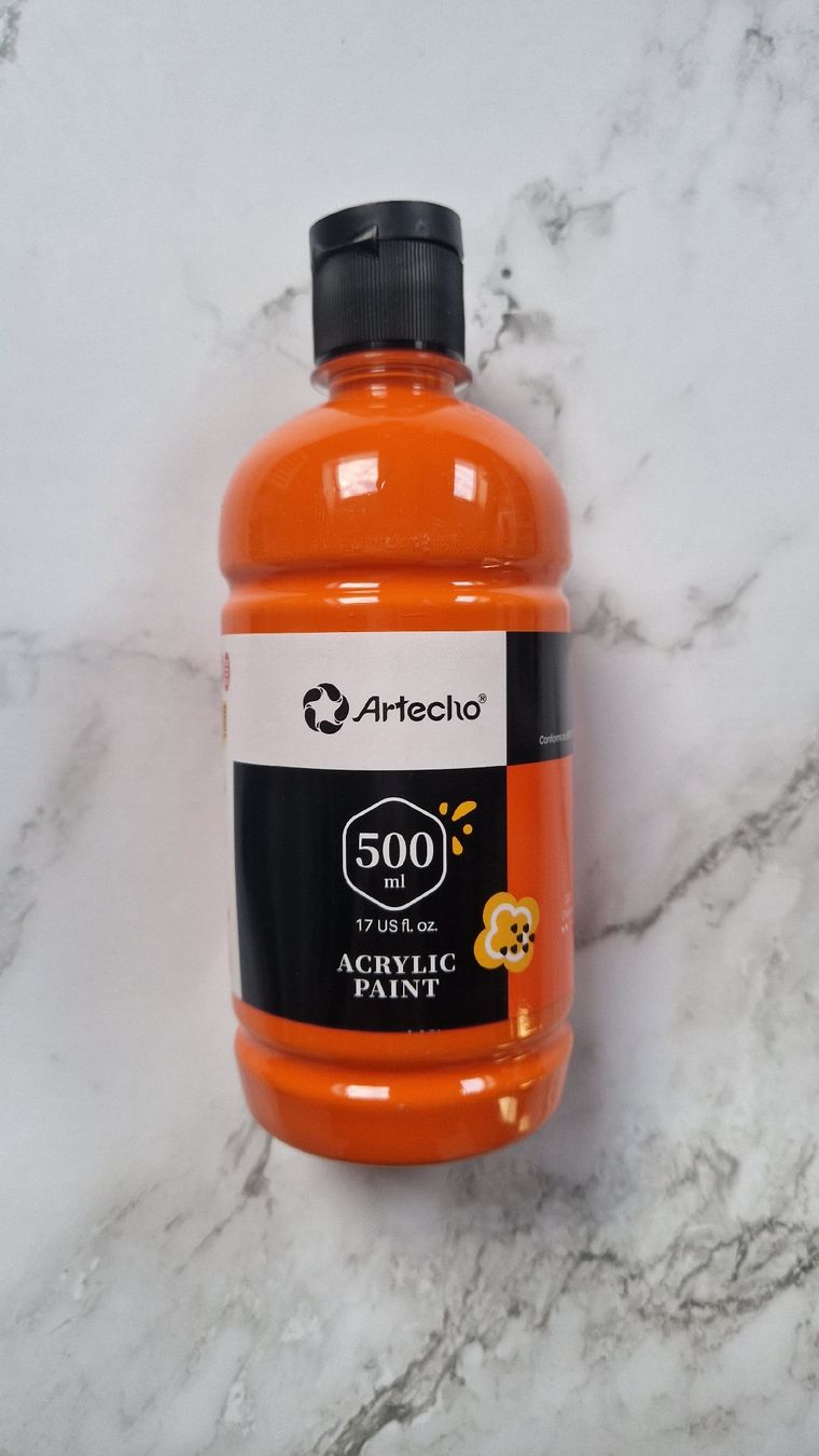 Artecho Acrylfarben orange und rot je 500ml (Neu und originalverpackt ...