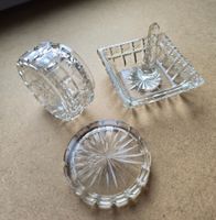 Art Deco Ringhalter & Glasdose, antik