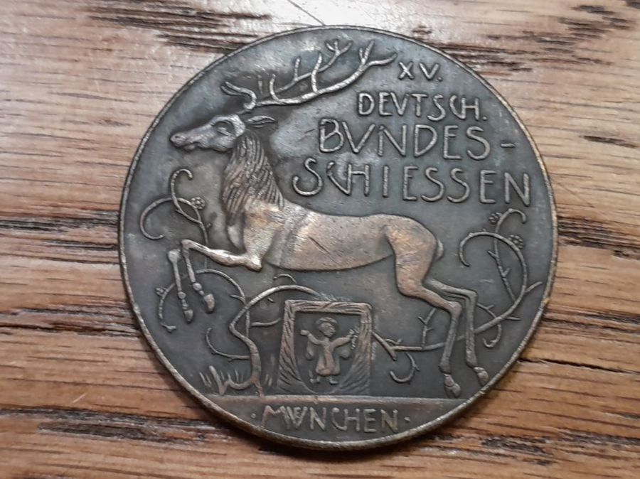 Medaglie: Medaille 1906, Bundesschiessen München, 40mm – Usato da Aarau venduto da Reto_BA_01