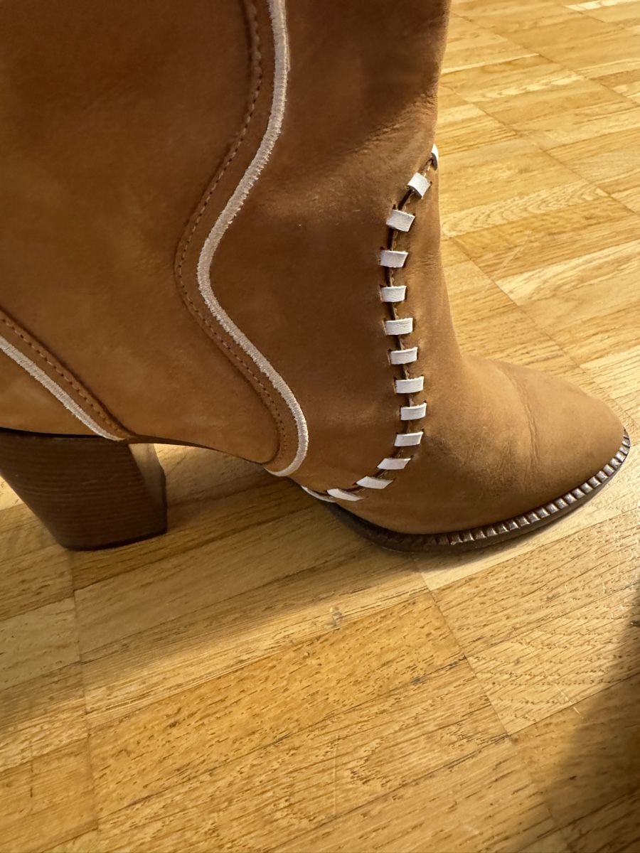 Navyboot Scarpe da donna: Navyboot Wildleder Stiefeletten Gr. 38, Camel – Usato da Steinhausen venduto da Mimirose114 4