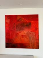 Abstrakte Kunst Leinwand – Rot / Orange – Handgemalt