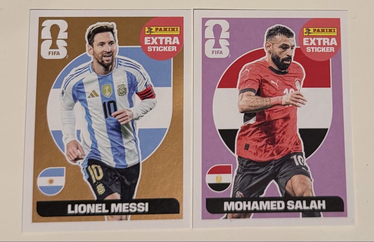 Panini Carte collezionabili: Panini Extra Sticker - Messi & Salah – Nuovo (secondo la descrizione) da Malans GR venduto da Tmac57