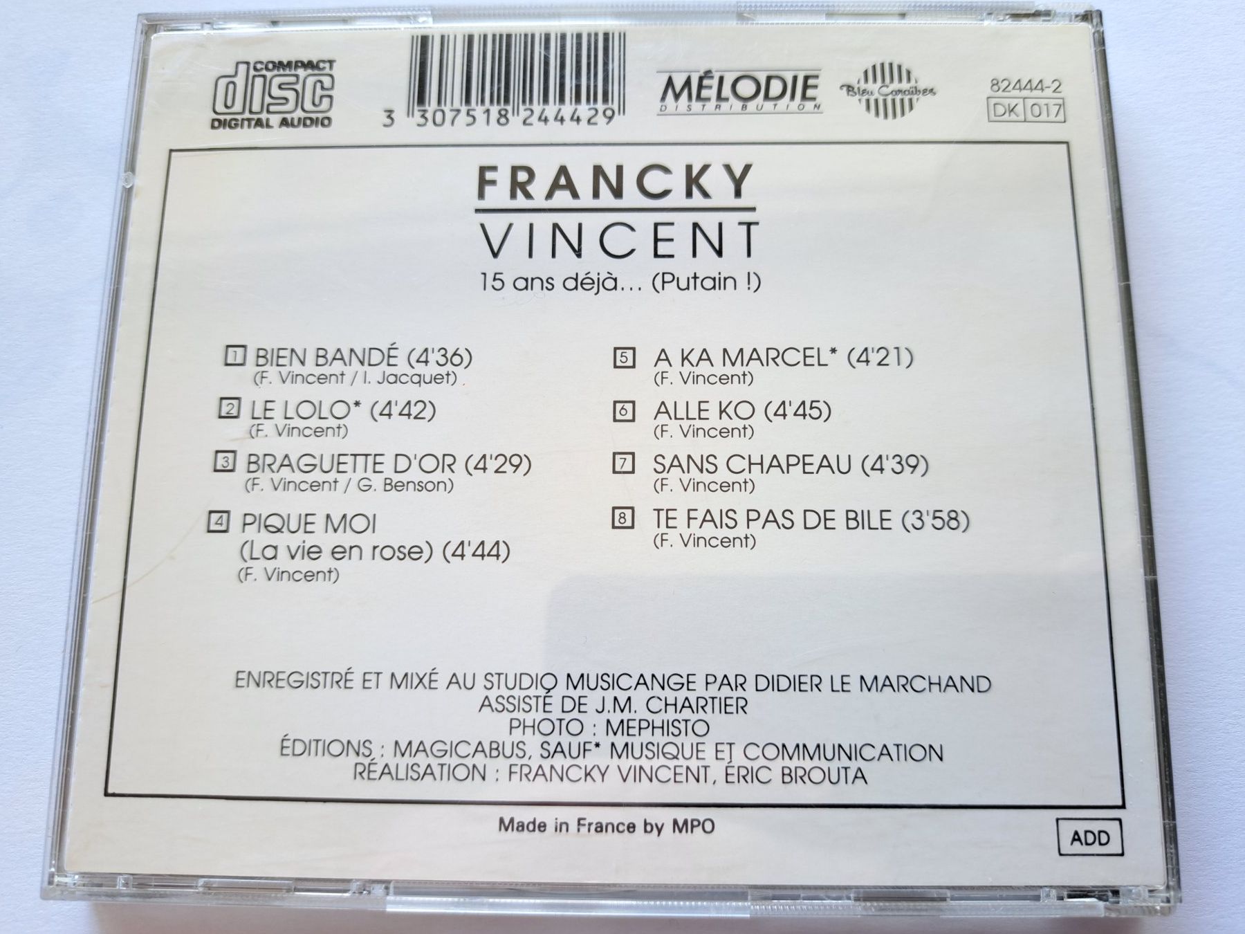 CDs: Cd Francky Vincent - 15 ans déjà – Gebraucht aus Pully von bro_n52j 1
