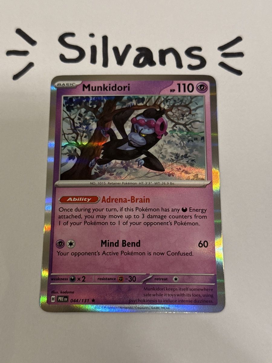 Pokémon Sammelbilder & Trading cards: Munkidori Holo 044/131 Prismatic Evolutions Englisch – Neu (gemäss Beschreibung) aus Wil SG von Silvans