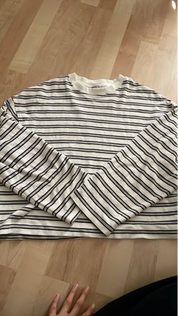 Langarmshirt gestreift weiss schwarz neuwertig