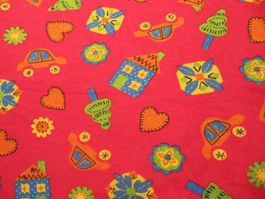 Stoff Jersey kinder imprimé rouge 60x165 cm
