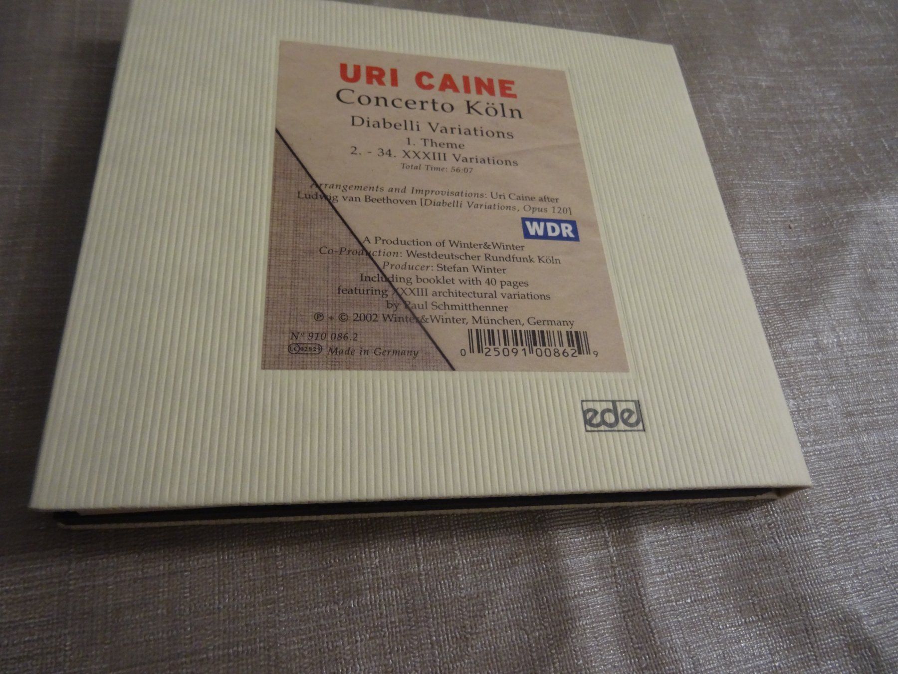 CDs: Uri Caine - Concerto Köln - Diabelli Variations CD – D'occasion à Olten par Disc-Ausverkauf 1