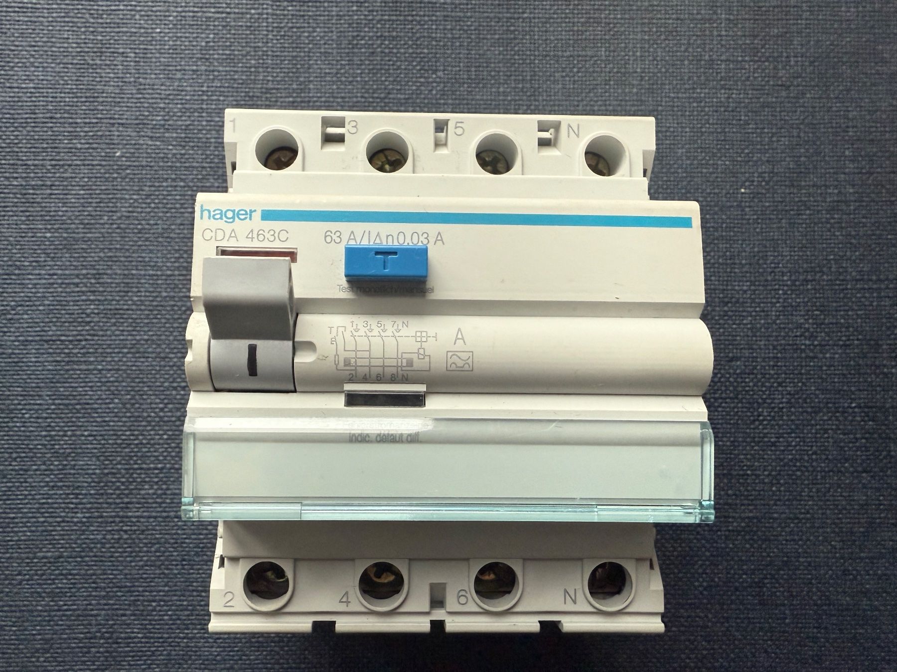 Hager Schalter: Hager Leitungsschutzschalter CDA463C 63A/30mA RCD – Gebraucht aus Trimbach von ORTHOPORT