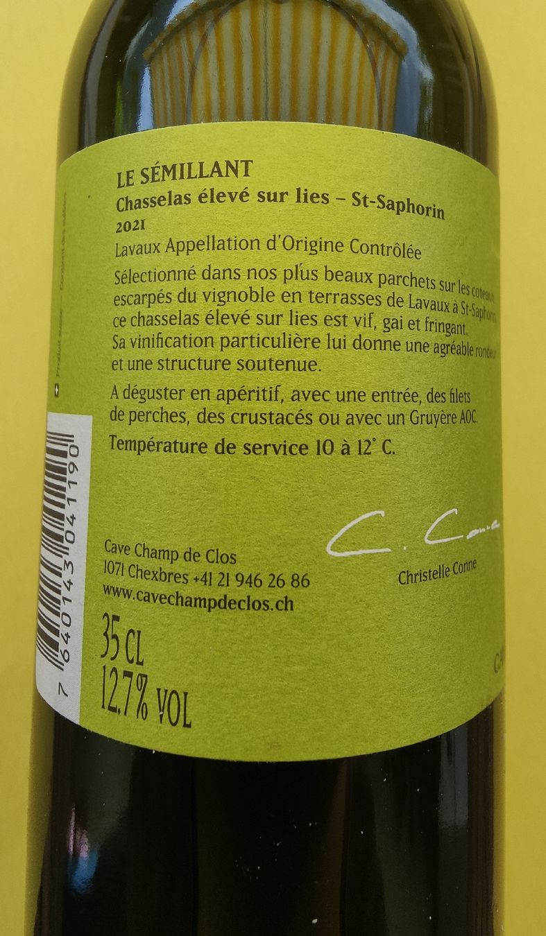 Vino: Le Sémillant 2021 – Nuovo e nell'imballaggio originale da chur venduto da Hmars 1