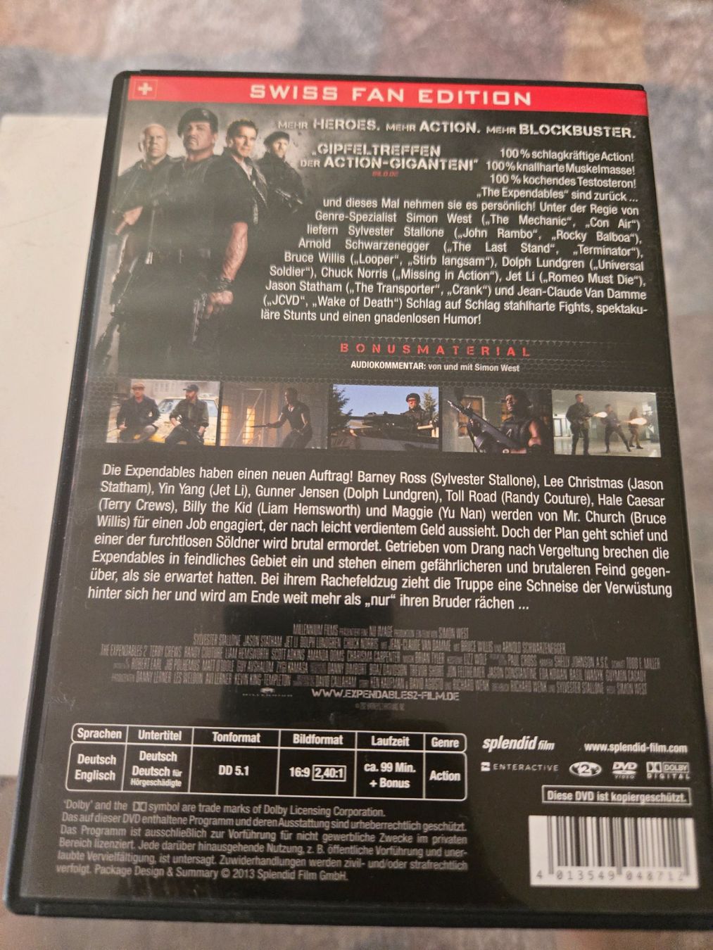 Tutti i DVDs: The Expendables 2 DVD – Usato da Bussigny venduto da Kfdlt 1
