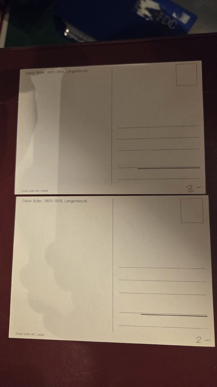 Alle Briefmarken: 1993 Maximumkarten Oskar Bider – Gebraucht aus Arni AG von Moth68 1
