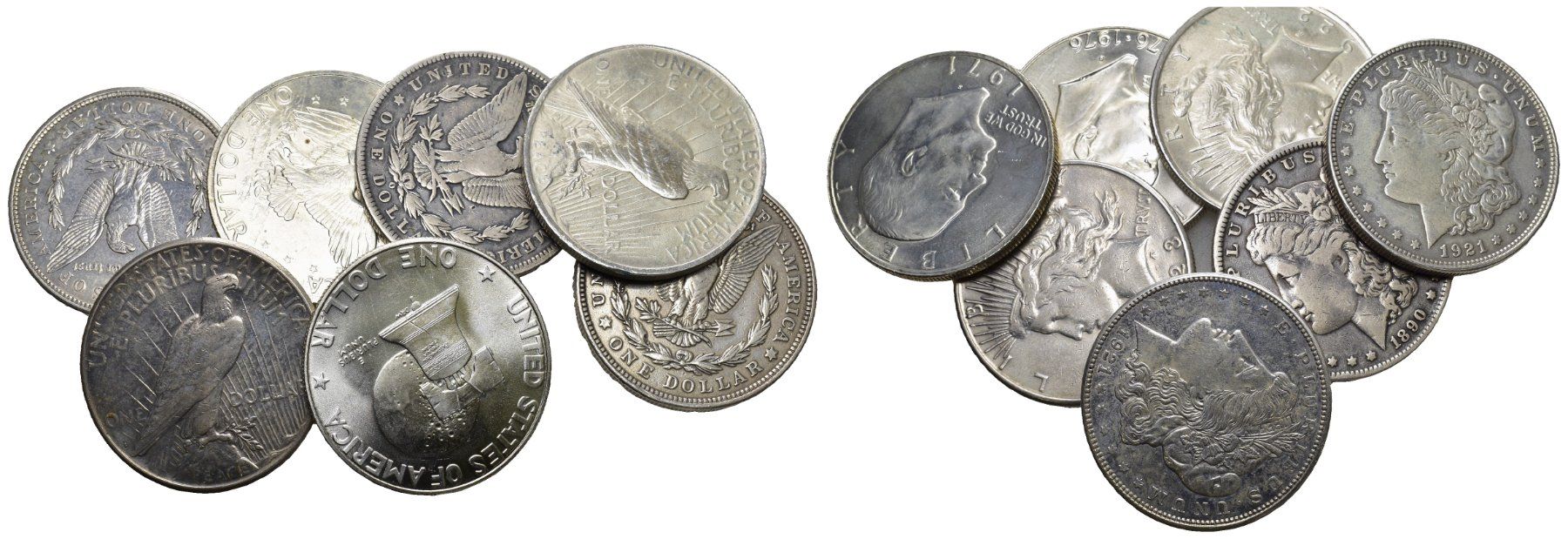 Tutti le monete: USA Silberdollar Lot – Usato da Bern venduto da numismatictops