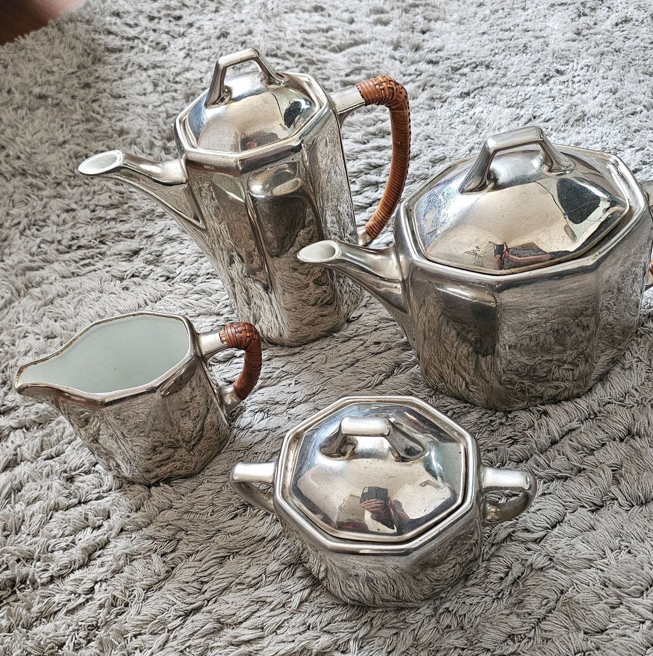 Set di piatti: Antikes Tee-/Kaffee Service um 1930 Silberüberzug – Usato da Olten venduto da Magnum2001 2