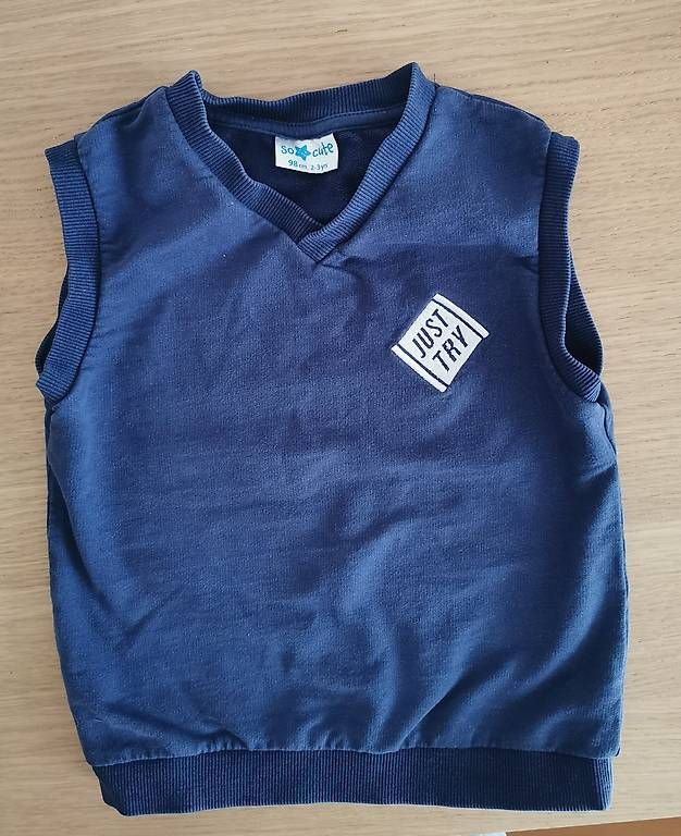 Gilet & Giacche: Weste Gr. 98, 100% Baumwolle, dunkelblau  – Usato da Dietikon venduto da Sandra_Luka