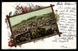 Passepartout-AK St. Gallen, Ortsansicht