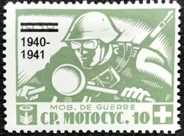 Soldatenmarke 2.WK, Motorradfahrer Kp 10, Aufdr, Wi Rdf 34